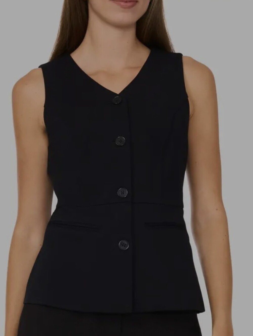NWT Halogen Button Down Vest Top